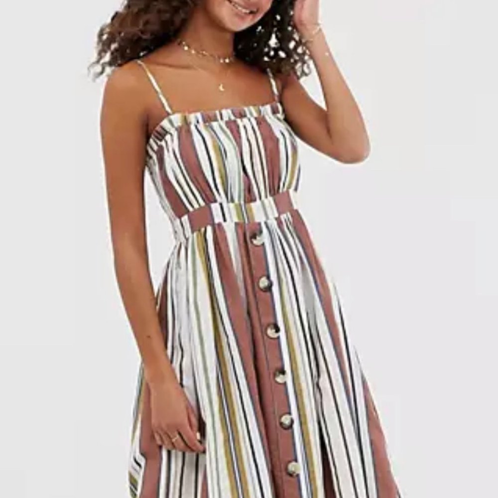 🎉 Asos Multi-Stripe Midi dress 14